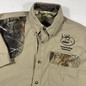 Mens Bob Allen Men's XL Hunting Shooting Shirt Camo Khaki Short Sleeve - Picture 1 of 7