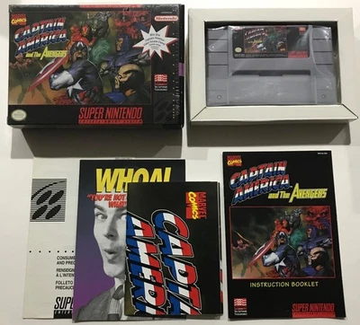 Captain America & The Avengers Super Nintendo SNES CIB 100% Complete Near Mint - Image 1 of 4