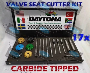 17x DAYTONA VALVE SEAT CUTTER KIT ISUZU HOMBRE 30*-45*-60* 3 ANGLES CUT CARBIDE - Picture 1 of 9