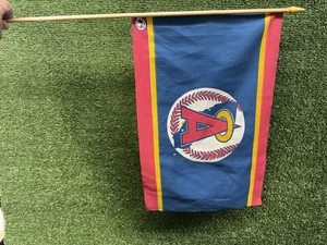 Vintage 1980's Souvenir Stadium Flag Anaheim Angels MLB Baseball Stick - Picture 1 of 6