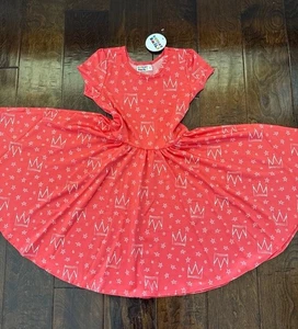 *NWT* DotDotSmile Size 5/6 Beautiful Princess Crowns Cap Sleeve Dress - Picture 1 of 6