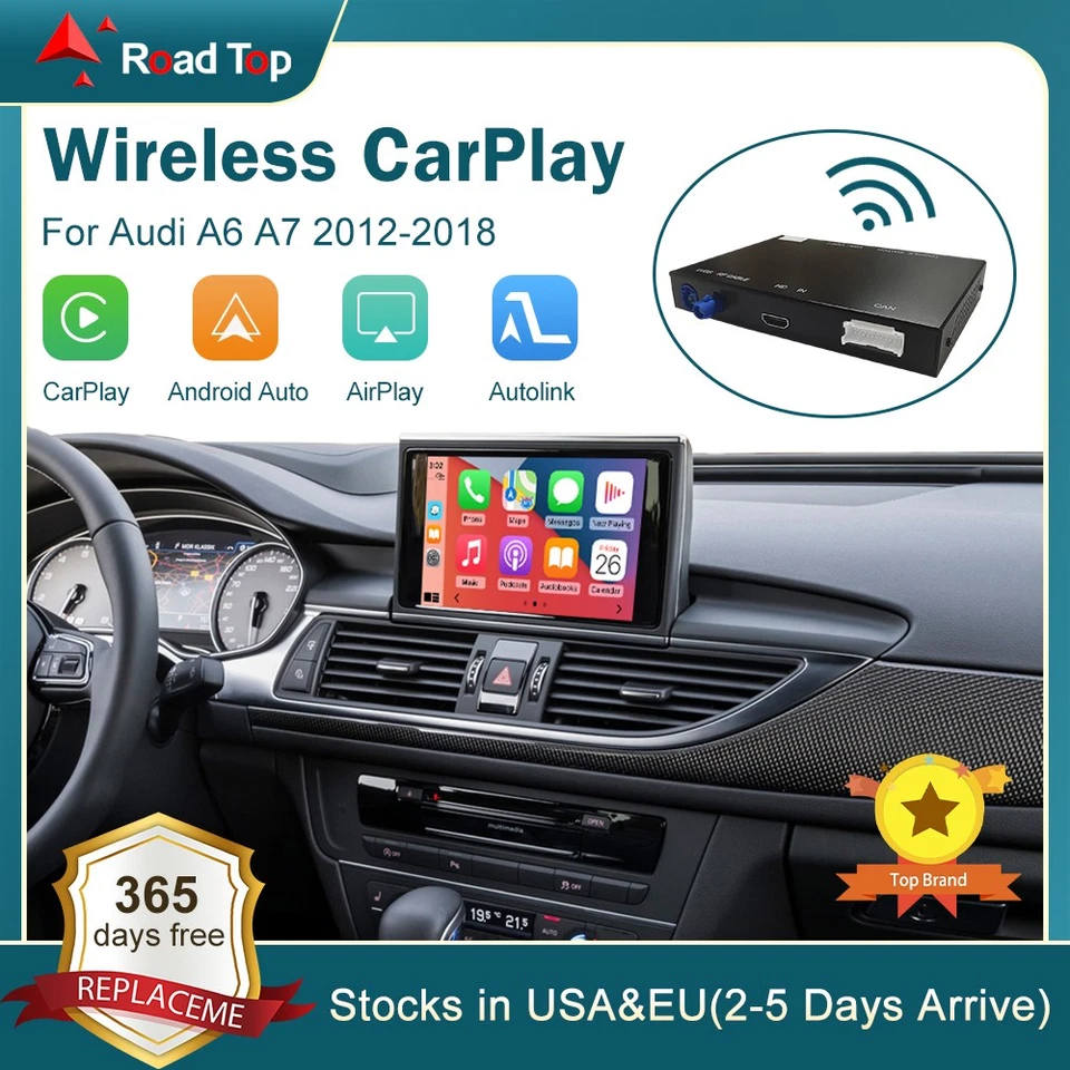 Wireless CarPlay Android Auto Decoder Mirror Link Für Audi A6 A7 2012-2018 - Bild 1 von 4