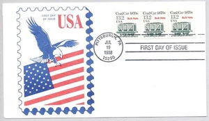 #COAL CAR 1870'S TRANSPORTATION SERIES  FIRST DAY ISSUE FDC - Picture 1 of 1