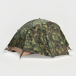 USMC Two Man Combat Tent Rainfly - Marines Tan Tent w/ Woodland Fly 2 Person - Picture 1 of 11