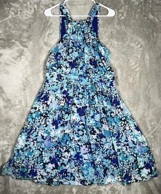 New York & Company Floral Maxi Dress Size 10 summer halter knee length - Image 1 of 4