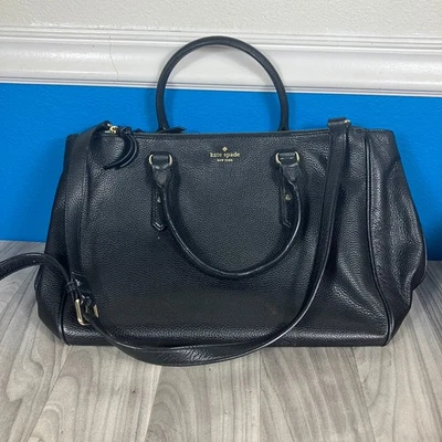 Bolso Bandolera Kate Spade Mulberry Street Lise Cuero Guijarro Negro Foto 1 de 4