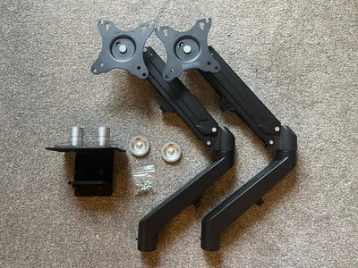 BONTEC Dual Monitor Stand Arm Desk Mount - Screen Mounting Screws Included - Image 1 of 4