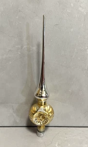 Vintage Mid Century Indent Christmas Tree Topper 10.75" Tall - Picture 1 of 11