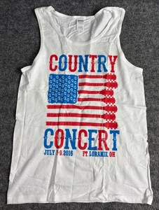 Country Concert 2016 Tank Top Small White Graphic OH Laramie - Picture 1 of 8