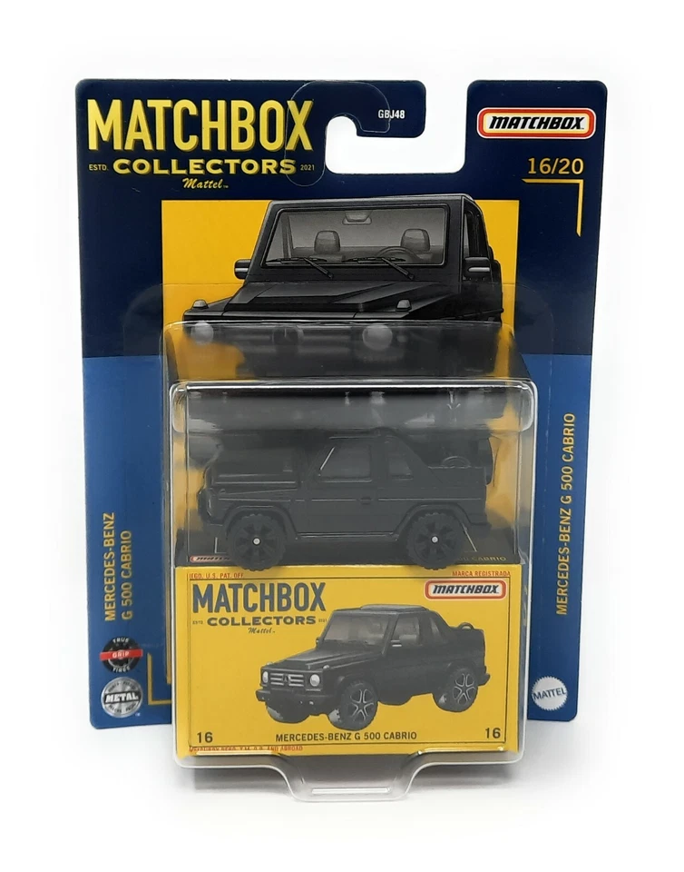 Matchbox Collectors Mercedes Benz G500 Cabrio nero Box Blister MBX Superfast - Immagine 1 di 1
