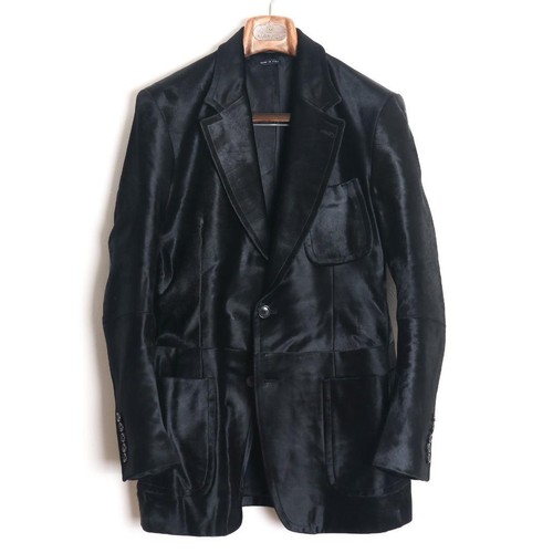 GUCCI 05AW John Ray Epoca Harako Pelle di Vitello Capello Uomo Giacca Sartoriale Designer