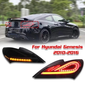 Car Rear Brake Light Tail Lamp For Hyundai Genesis Coupe 2010-2016 Black Shell - Foto 1 di 12