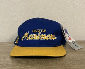 Sports Specialties Seattle Mariners Hat Script Logo Snapback Cap The Twill -New - Picture 1 of 15