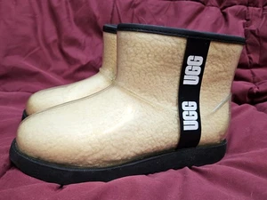 UGG Classic Clear Mini Stiefelette Damen 8,5 Natur Creme - fehlende Einlegesohlen - Bild 1 von 7