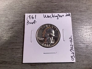 1961-Washington (Amber Toning) Silver Proof Quarter 092524-40 - Picture 1 of 4