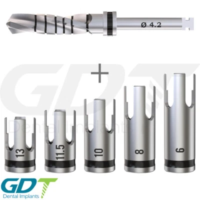 Conjunto de rolhas de broca + broca reta Ø4.2 externa irrigada, planta dental Im - Imagem 1 de 4