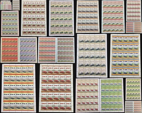 TUVALU Cars Automobiles Sheets x 22 (1100 Stamps) MNH (BLK49) Cover