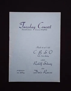 1954/1955 Birmingham CBSO Konzertprogramm signiert - Dario Raucea  - Bild 1 von 11
