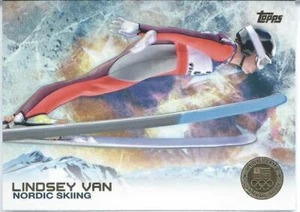 2014 Topps US Olympic GOLD MEDAL LINDSEY VAN Nordic Skiing Snow Downhill - Picture 1 of 1