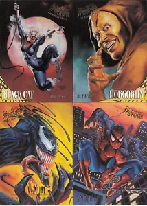 Fleer Ultra Spider-Man 1995 5 x 7" panel de tarjetas promocionales con veneno/gato negro + - Imagen 1 de 2