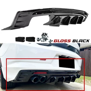 For Chevy Camaro SS LT LS 2016-2024 Painted Blk Rear Bumper Lip Diffuser Spoiler - Picture 1 of 20
