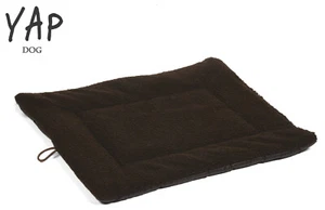 YAP ROVENTA BROWN FAUX LAMBSWOOL DOG CAT PUPPY PET COSY CAGE MAT BED CUSHION - Picture 1 of 8