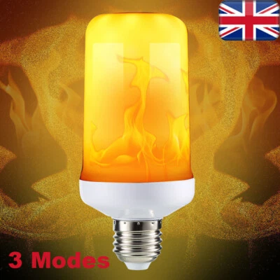 E27 LED Flicker Flame Lamp Bulb Burning Fire Effect Simulated Bulb Light XMAS UK - Image 1 of 4