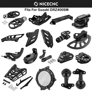 For Suzuki DRZ400SM DR-Z400SM NICECNC Brake Reservoir Cover Brake Disc Guard - Picture 1 of 50