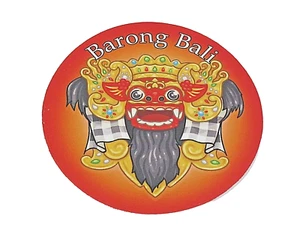 BALI "BARONG" STICKER, PEACE,GOOD LUCK,KARMA SYMBOL.SURF,SKATE,DECAL,BINTANG. - Picture 1 of 2