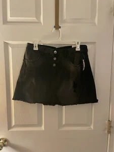 NEW Justice Black Denim Skort Size 18 Plus  - Picture 1 of 3