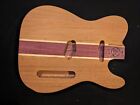 ! #1-1017 Tl Electric Guitar Body, Us Made, Mahogany With Purpleheart Stripe