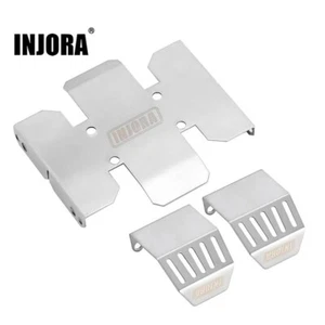 INJORA Stainless Steel Chassis Armor Skid Plate RC Protector for Axial SCX10 PRO - Picture 1 of 7