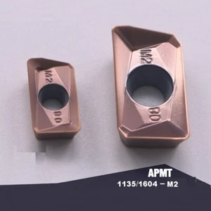 10Pcs APMT1135PDFR-M2 for Finish Cutting Steel R0.8 Corner Radius Carbide Insert - Picture 1 of 2