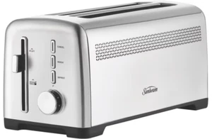 Sunbeam 4 Slice Long Slot Stainless Steel Bread QuickCheck Toaster Browning - Picture 1 of 5