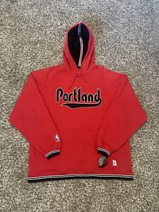 Rzadkie vintage Nike Portland Trail Blazers Koszykówka Z kapturem Czerwona bluza z kapturem Sweter