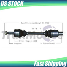 For AWD 2007 2008 2009-2018 Dodge Charger Chrysler 300 Front Left CV Axle Shaft