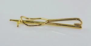 18K Yellow Gold Solid Tie Bar/Clasp - Picture 1 of 4