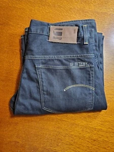 G-Star Raw Jeans 3301 Stivaletto Taglio Uomo 34x34 Denim Scuro Bello! - Foto 1 di 24
