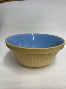 Vintage Pale Blue Mixing Bowl Ceramic Farmhouse Kitchenware 29 X 13cm 1950’s - Picture 1 of 7