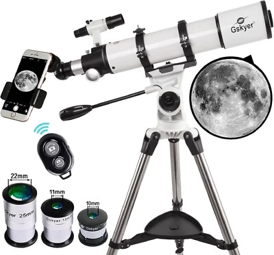 Telescope 600X90Mm AZ Astronomical Refractor Telescope for Adults Astronomy - Image 1 of 2