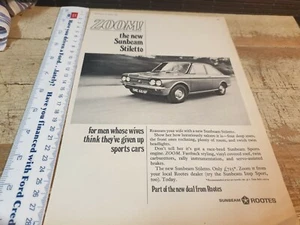 1967 SUNBEAM STILETTO UK Sales Advert - Imagen 1 de 1