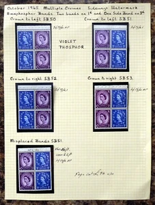 GB 1965 Wilding 1d/3d bloques de cilindros U/M CV £94 como se describe GQ944 - Imagen 1 de 1