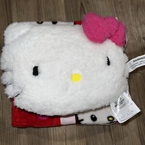 Hello Kitty Nogginz Pillow and Plush Valentine Blanket Set 45inx55in CVS