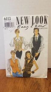 Vintage Simplicity NEW LOOK 2 Hour Vest pattern #6113 Size 6-16 Cut 1980's look - Imagen 1 de 2