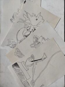 Andy Warhol, FLOWERS: BLACK AND WHITE, painting on paper (handmade) mixed media