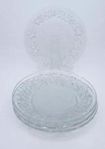 Princess House FANTASIA Luncheon Salad Dessert 7 7/8” Plates Frosted Set of 4 - Picture 1 of 6