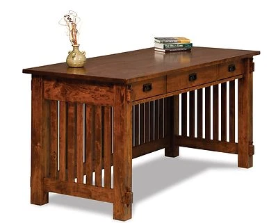 Escritorio artesanal Amish Mission artesano madera maciza muebles de oficina Foto 1 de 2