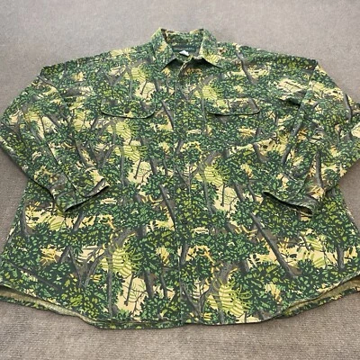 Master Sportsman Shirt Men's XL Green Canopy Camo Hunting Heavy Cotton - Image 1 of 4