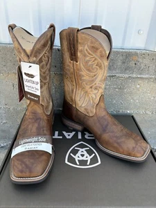 Botas occidentales Ariat Slingshot para hombre talla 9,5 D Bartop marrón tostado confiable 10044567 - Imagen 1 de 9