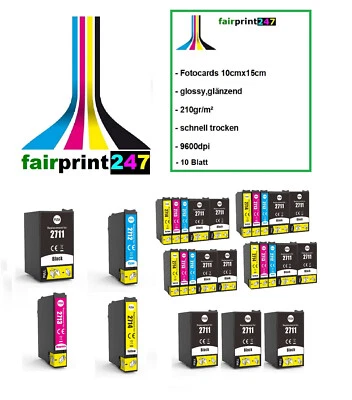 XL Patronen für Epson ersetzt 27 27XL kompatibel kein original XXL-Füllmenge TOP - Bild 1 von 4